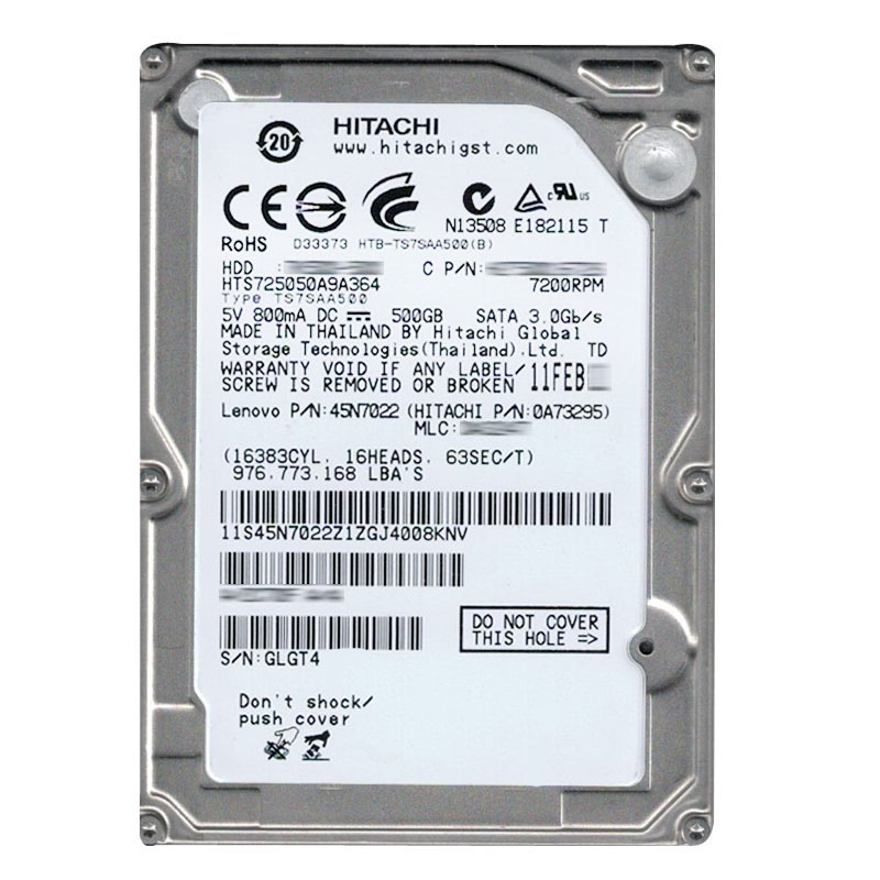 Hitachi 0A73295 - 500GB 7.2K SATA 3.0Gbps 2.5Inch 16MB Cache Hard Drive