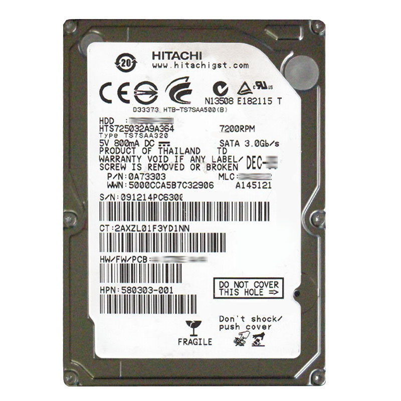 Hitachi 0A73303 - 320GB 7.2K SATA 3.0Gbps 2.5Inch 16MB Cache Hard Drive