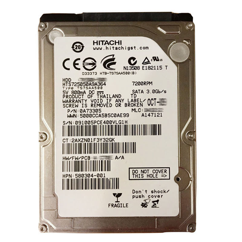 Hitachi 0A73305 - 500GB 7.2K SATA 3.0Gbps 2.5Inch 16MB Cache Hard Drive