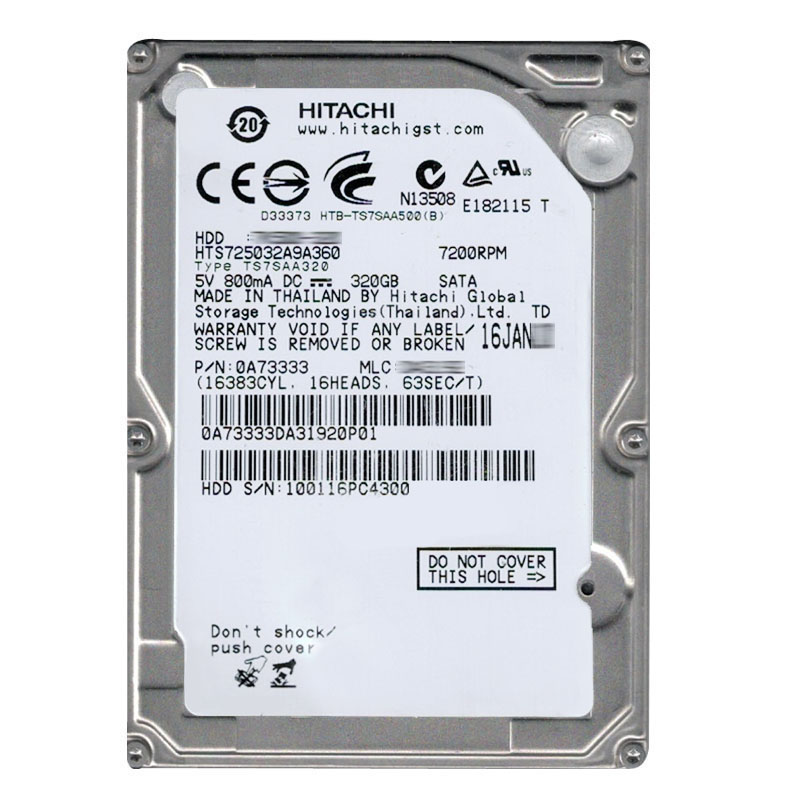Hitachi 0A73333 - 320GB 7.2K SATA 3.0Gbps 2.5Inch 16MB Cache Hard Drive