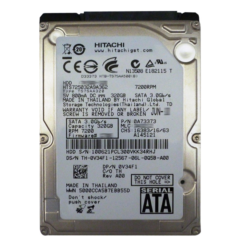 Hitachi 0A73373 - 320GB 7.2K SATA 3.0Gbps 2.5Inch 16MB Cache Hard Drive