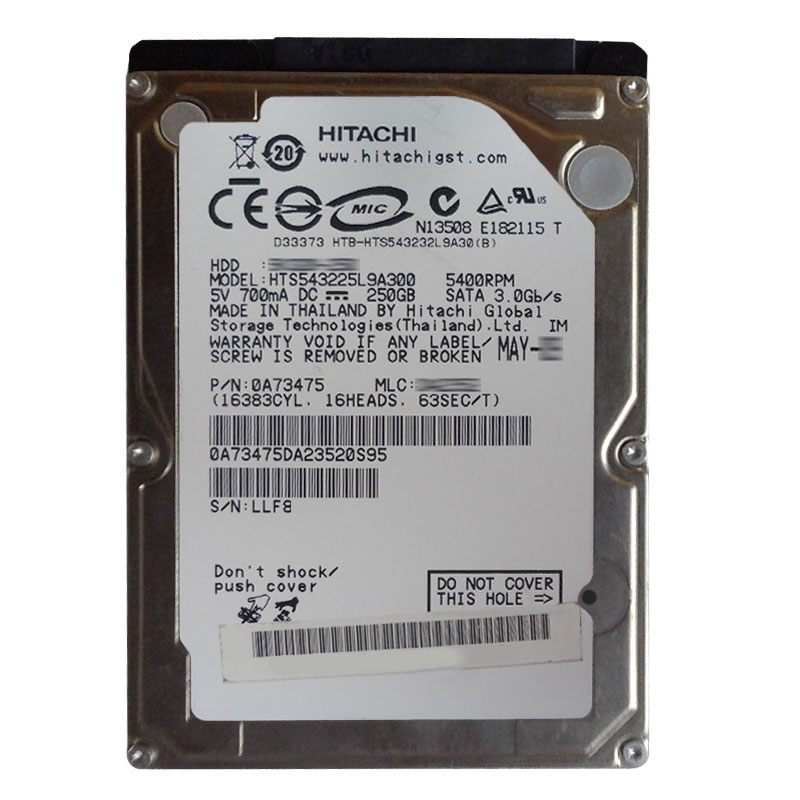 Hitachi 0A73475 - 250GB 5.4K SATA 3.0Gbps 2.5Inch 8MB Cache Hard Drive
