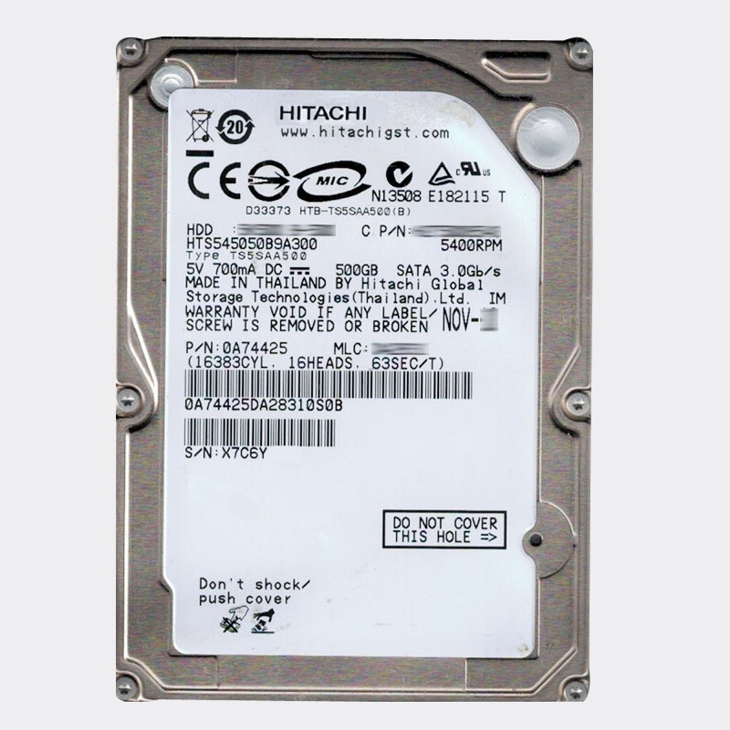 Hitachi 0A74425 - 500GB 5.4K SATA 3.0Gbps 2.5Inch 8MB Cache Hard Drive