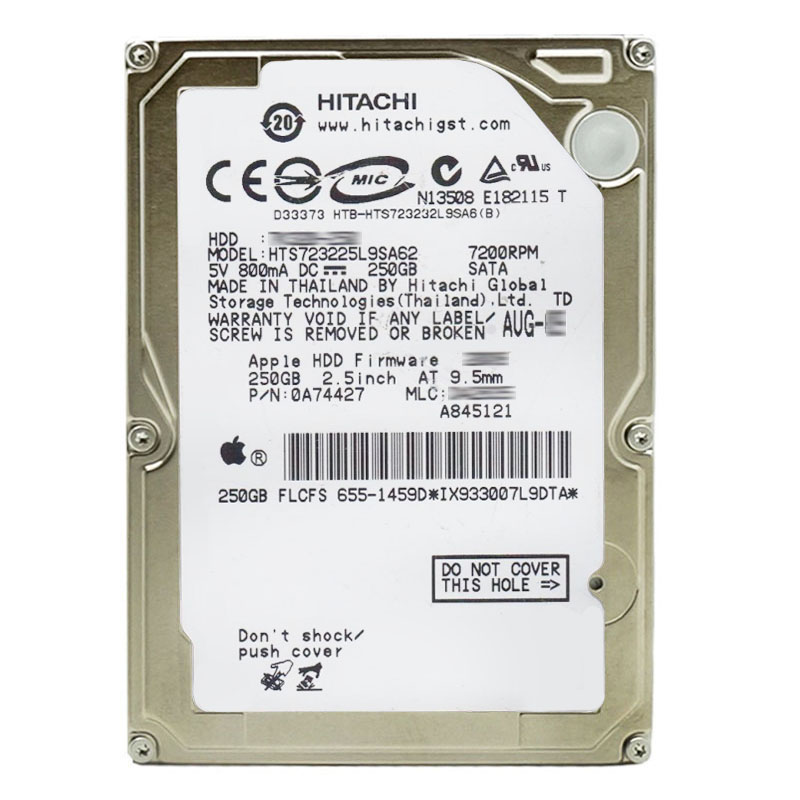 Hitachi 0A74427 - 250GB 7.2K SATA 1.5Gbps 2.5Inch 16MB Cache Hard Drive