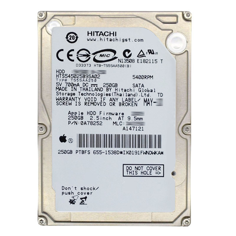 Hitachi 0A78252 - 250GB 7.2K SATA 1.5Gbps 2.5Inch 8MB Cache Hard Drive