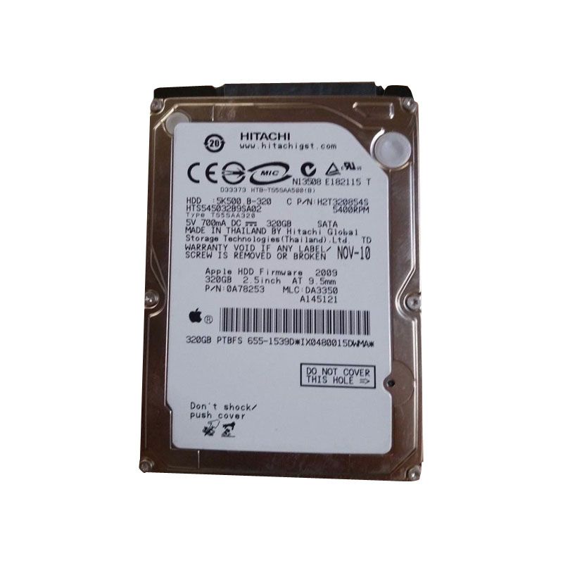0A78253.jpg Apple 0A78253 - 320GB 5.4K SATA 2.5" Hard Drive - Image 1