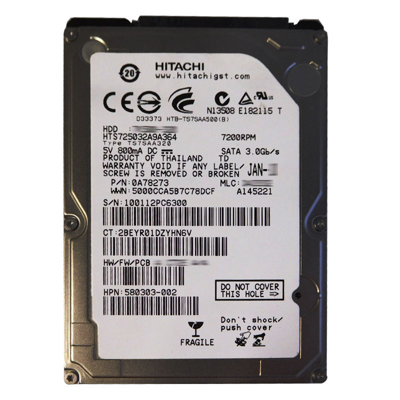 Hitachi 0A78273 - 320GB 7.2K SATA 3.0Gbps 2.5Inch 16MB Cache Hard Drive