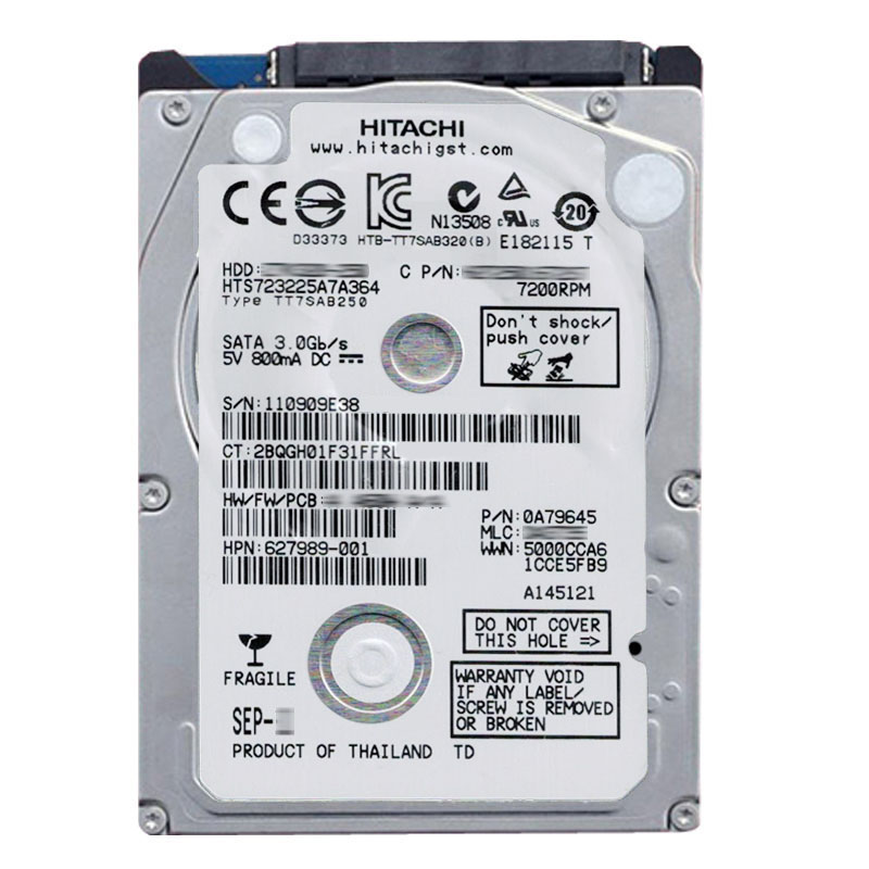 Hitachi 0A79645 - 250GB 7.2K SATA 3.0Gbps 2.5Inch 16MB Cache Hard Drive