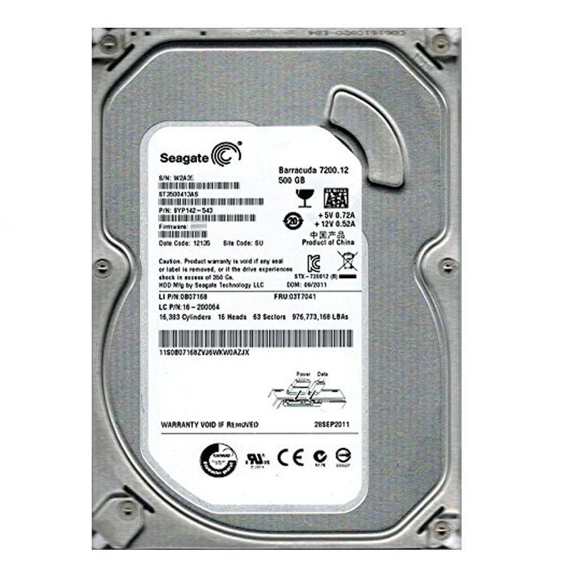 Seagate 0B07168 - 500GB 7.2K SATA 6.0Gbps 3.5" 16MB Cache Hard Drive