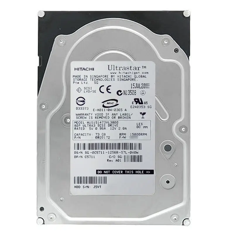 0B20172.jpg Hitachi 0B20172 - 73GB 15K SCSI 3.5Inch 16MB Cache Hard Drive - Image 1