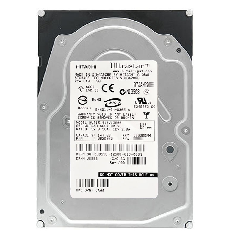 Hitachi 0B20920 - 147GB 15K SCSI 3.5Inch Hard Drive