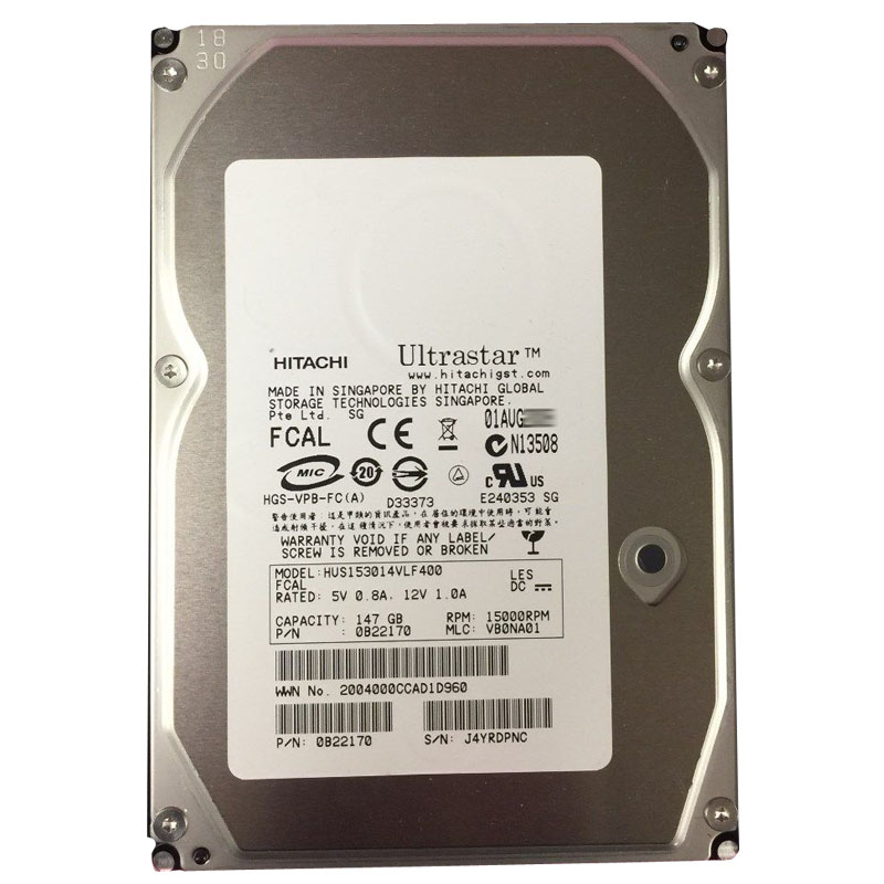 0B22170 Hitachi - 146GB 15K Fibre Channel 3.5" Hard Drive