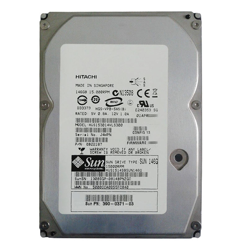 Hitachi 0B22187 - 146GB 15K SAS 3.0Gbps 3.5Inch 16MB Cache Hard Drive