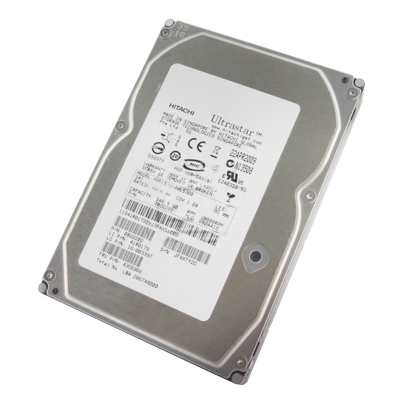 0B22202.jpg 0B22202 Hitachi - 146.8GB 15K SAS 3.5" Hard Drive - Image 1