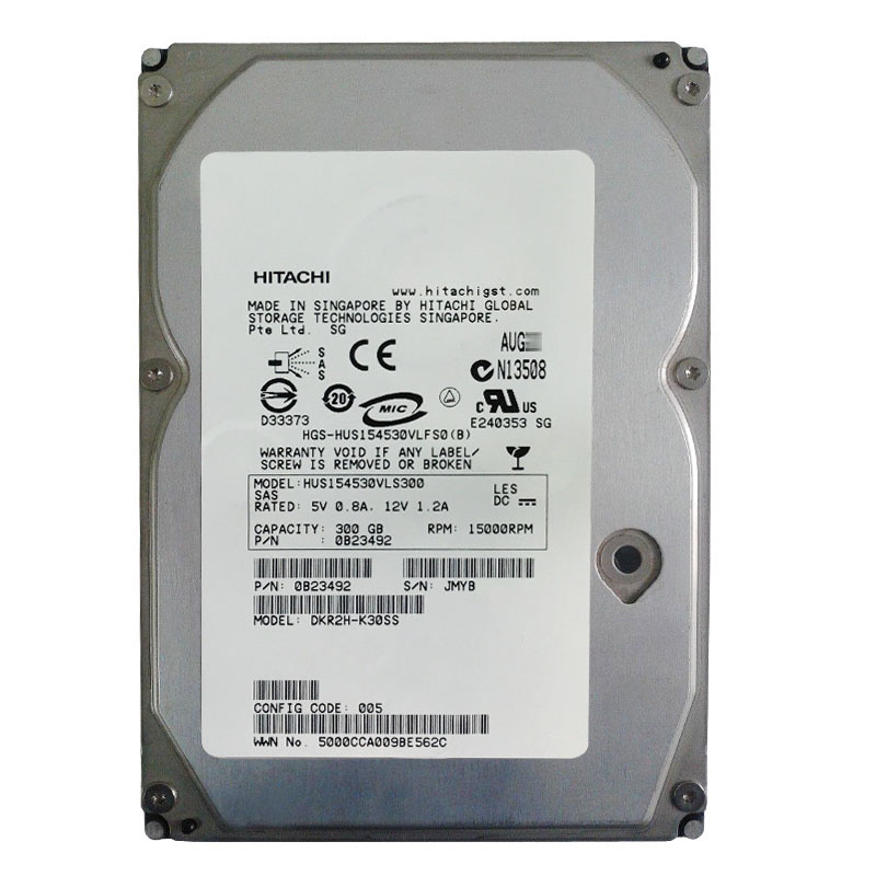 Hitachi 0B23492 - 300GB 15K SAS 3.0Gbps 3.5Inch 16MB Cache Hard Drive