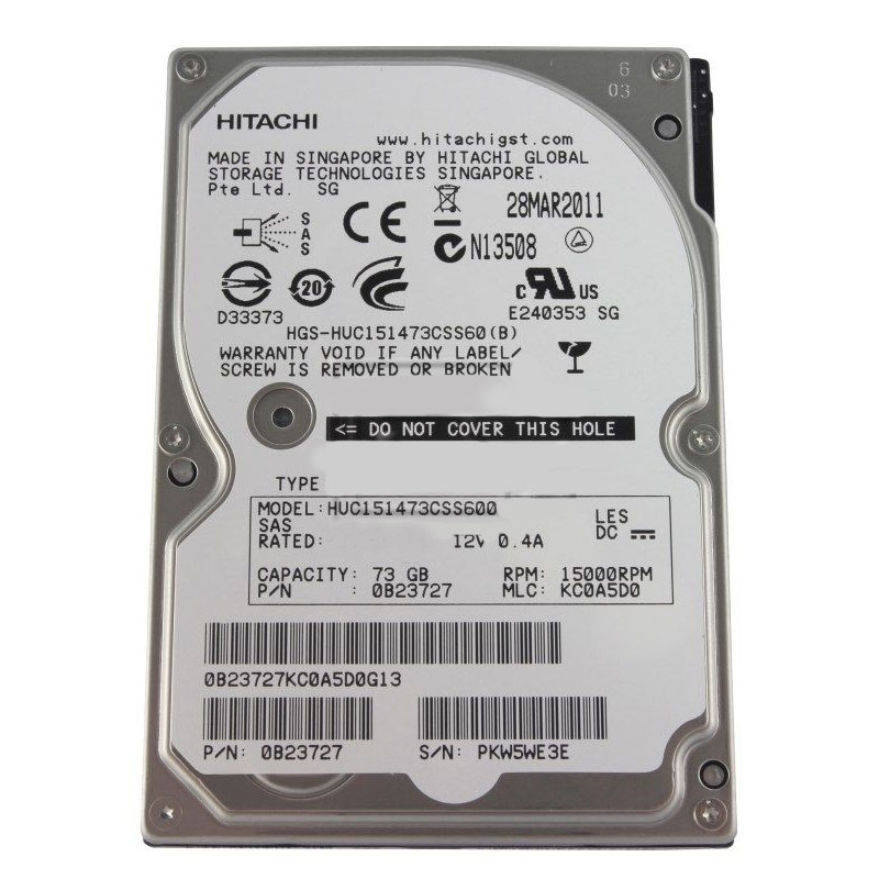 Hitachi 0B23727 - 73GB 2.5Inch 15000RPM SAS 6GBPS Hard Drive