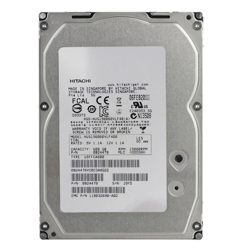 Hitachi 0B24478 - 600GB 15K Fibre Channel 4.0Gbps 3.5Inch 64MB Cache Hard Drive
