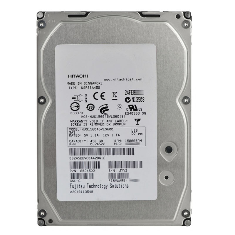 Hitachi 0B24522 - 450GB 15K SAS 6.0Gbps 3.5Inch 64MB Cache Hard Drive