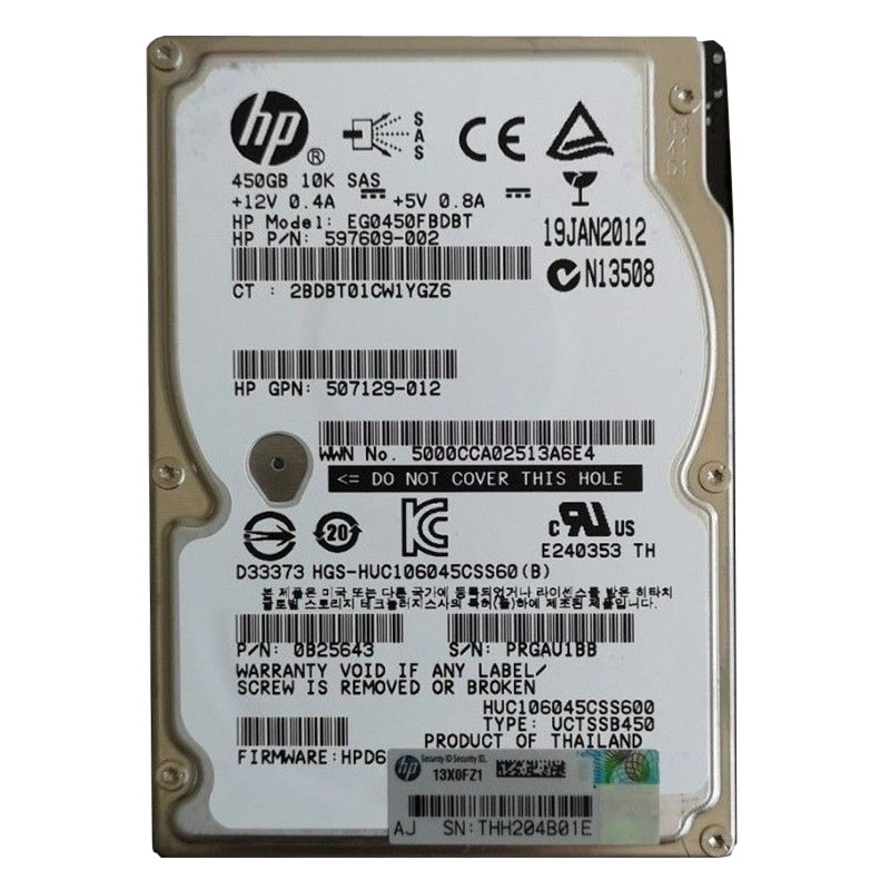 HP 0B25643 - 450GB 10000RPM 2.5-Inch SAS 6GBPS Hard Drive