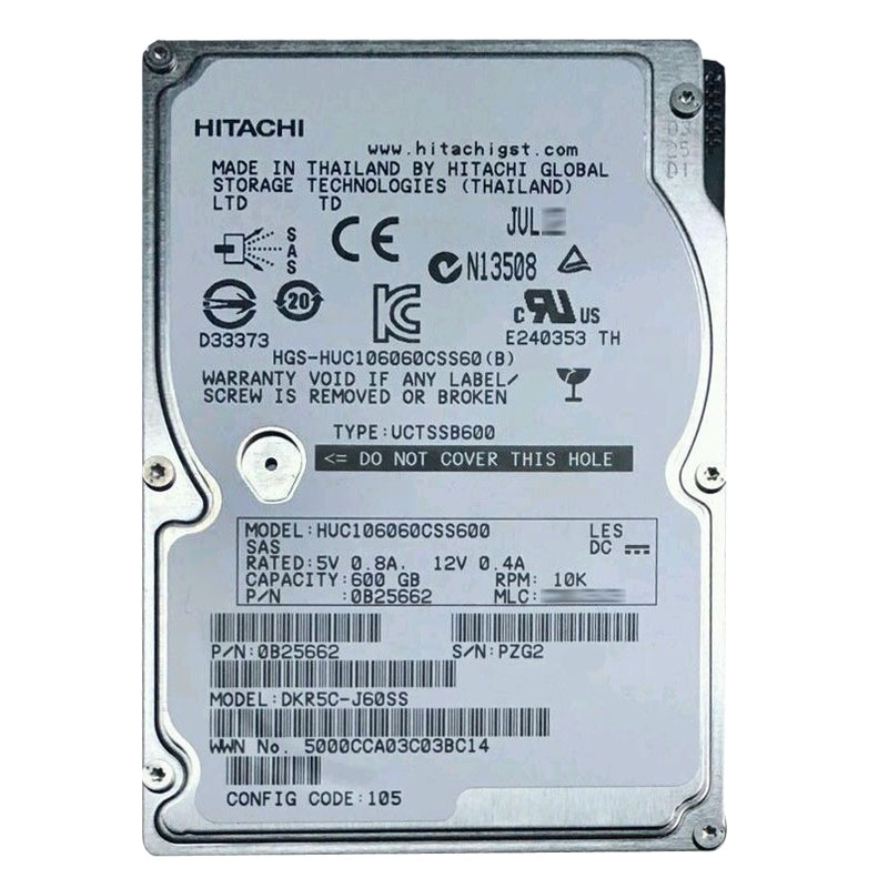 Hitachi 0B25662 - 600GB 10K SAS 2.5Inch 64MB Cache Hard Drive