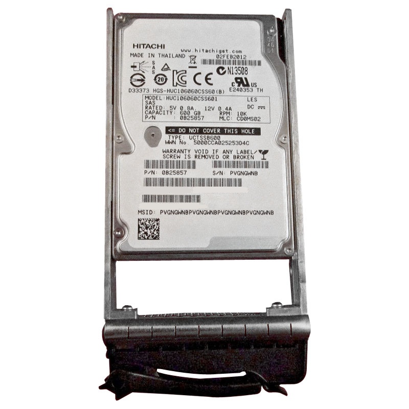 0B25857.jpg Hitachi 0B25857 - 600GB 10K SAS 6.0Gbps 2.5" 64MB Cache Hard Drive - Image 1