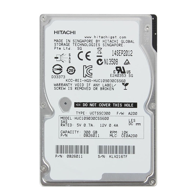 Hitachi 0B26011 - 300GB 10000RPM 2.5Inch SAS 6GBPS 64MB Cache Hard Drive