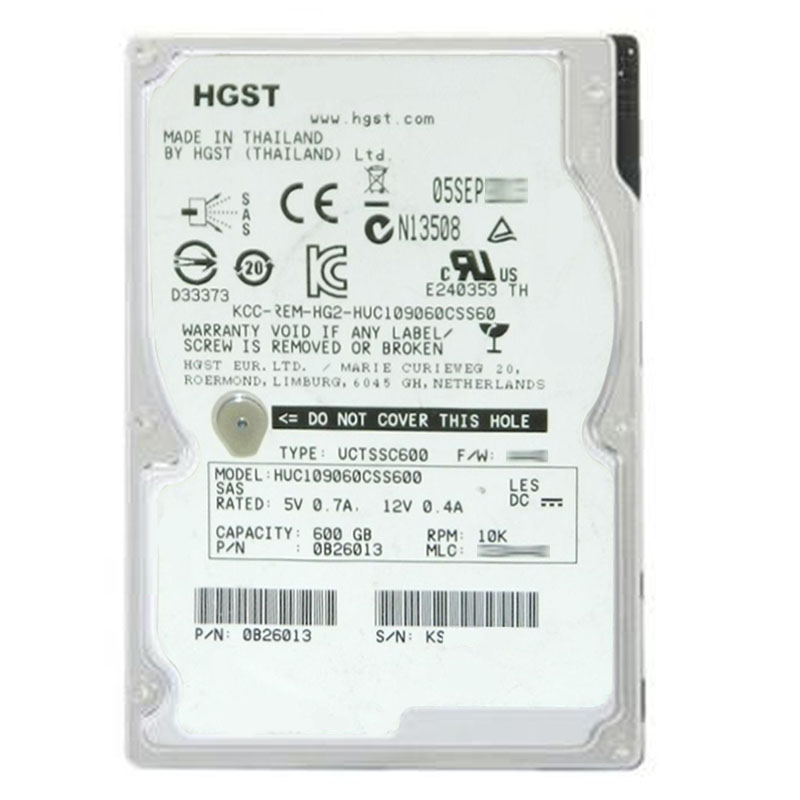 Hitachi 0B26013 - 600GB 10K SAS 6.0Gbps 2.5Inch 64MB Cache Hard Drive
