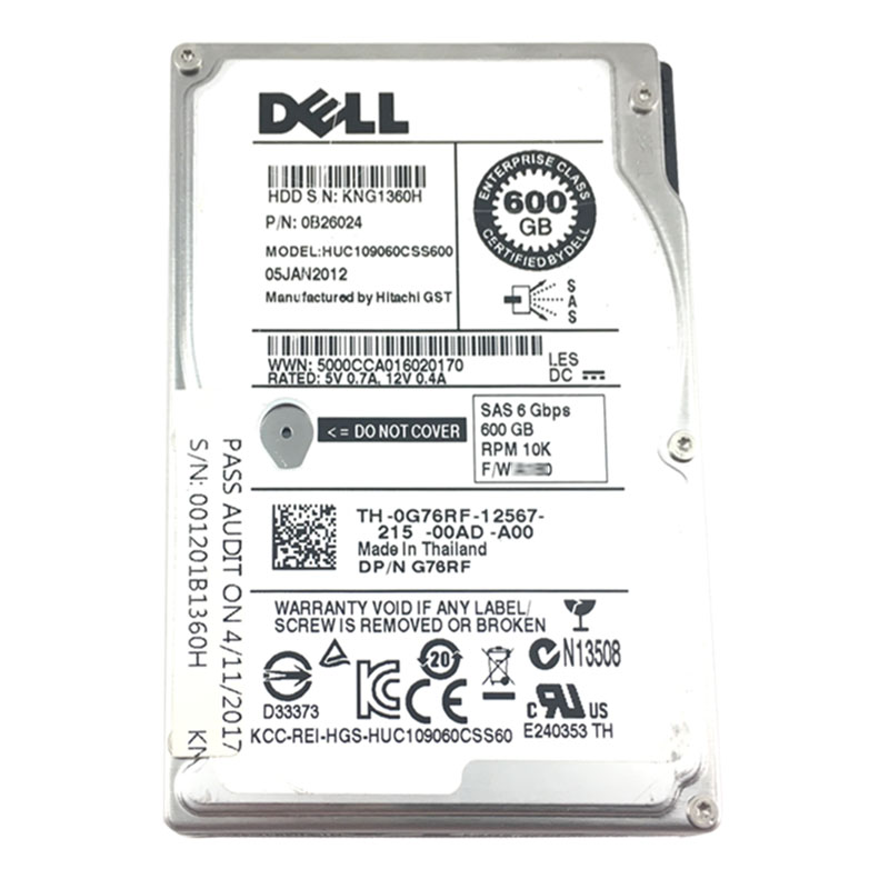 Hitachi 0B26024 - 600GB 10 SAS 2.5" Hard Drive
