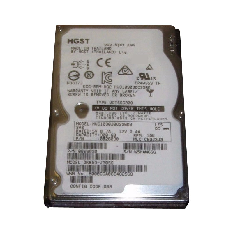 0B26030.jpg 0B26030 Hitachi - 300GB 10K SAS 2.5" Hard Drive - Image 1