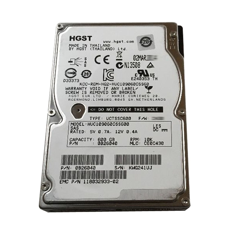 Hitachi 0B26040 - 600GB 10K SAS 6.0Gbps 2.5" 64MB Cache Hard Drive