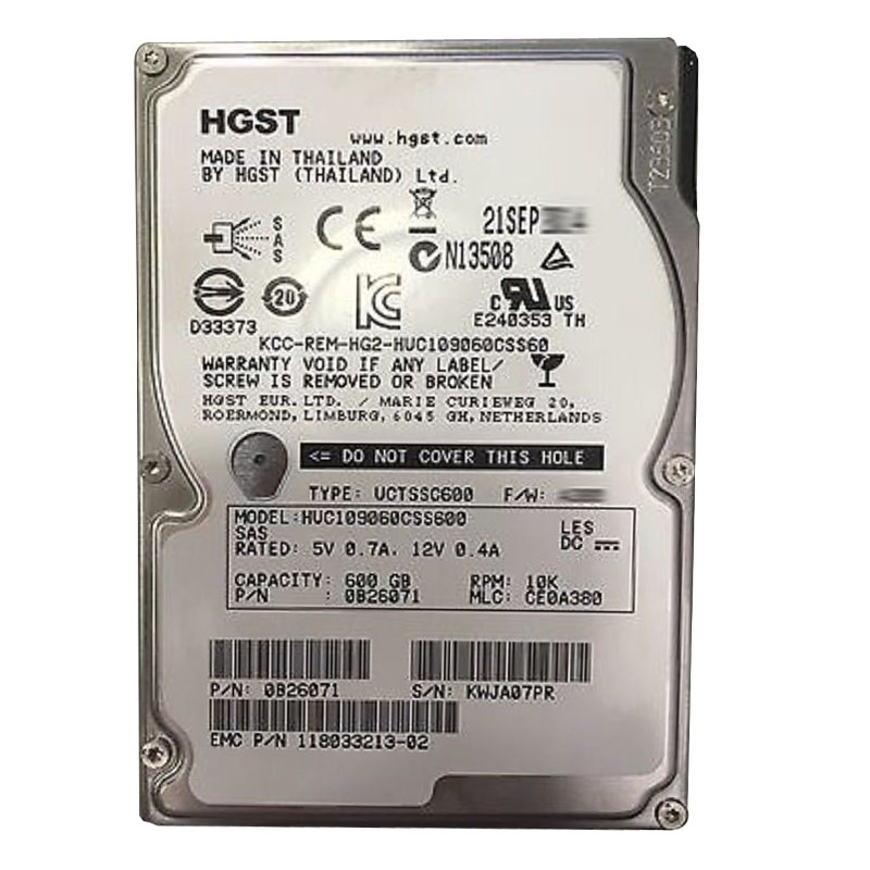 Hitachi 0B26071 - 600GB 10K SAS 6.0Gbps 2.5" 64MB Cache Hard Drive
