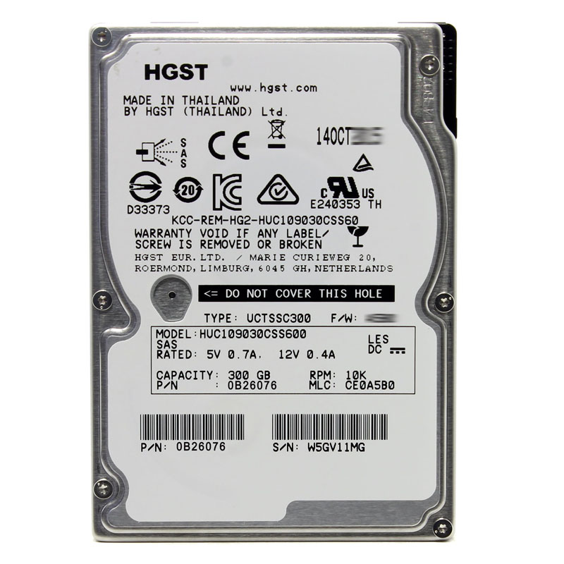 Hitachi 0B26076 - 300GB 10K SAS 2.5" Hard Drive