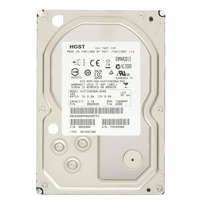 Hitachi 0B26886 - 3000GB 64MB 7200RPM 3.5Inch SAS Ultra Hard Drive
