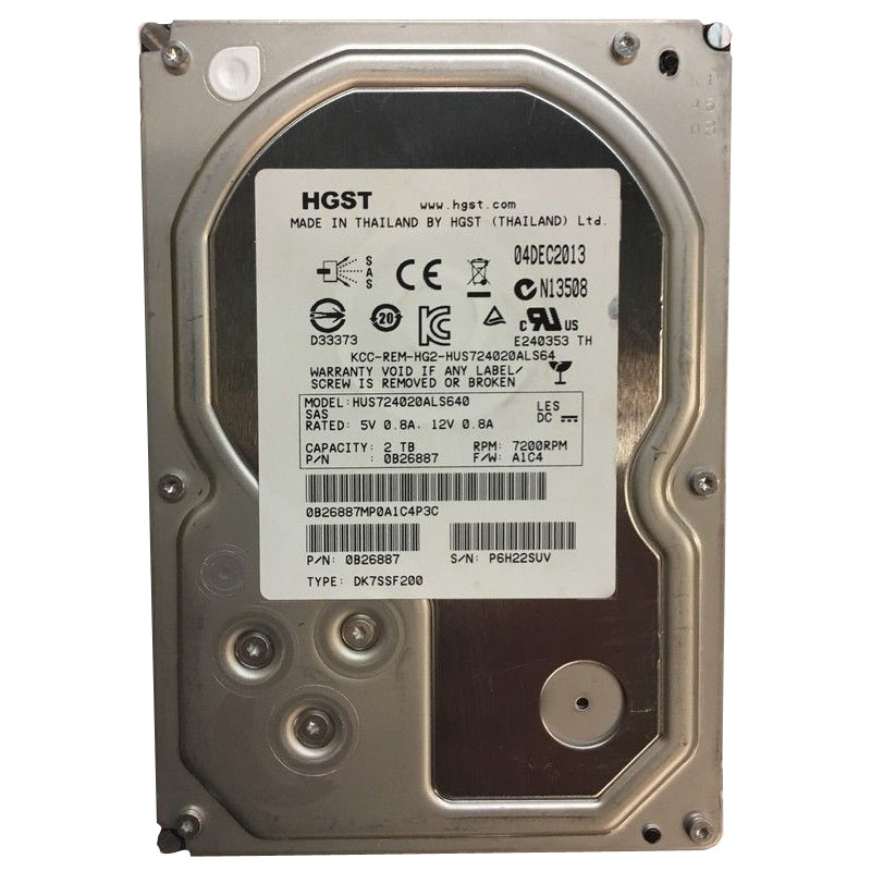 Hitachi 0B26887 - 2000GB 64MB 7200RPM 3.5Inch SAS Ultra Hard Drive