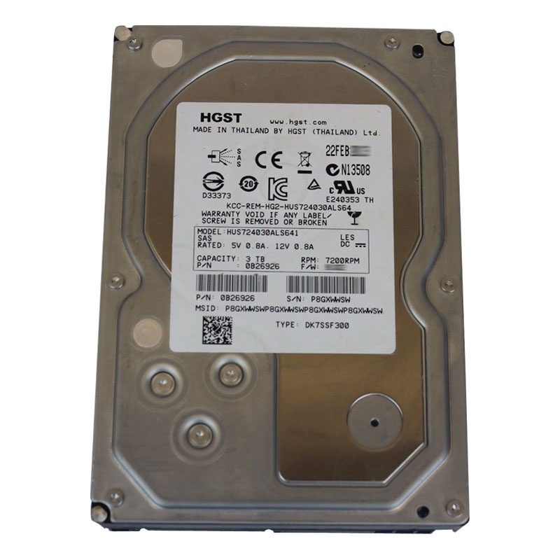 Hitachi 0B26926 - 3TB 7.2K SAS 6.0Gbps 3.5" 64MB Cache Hard Drive