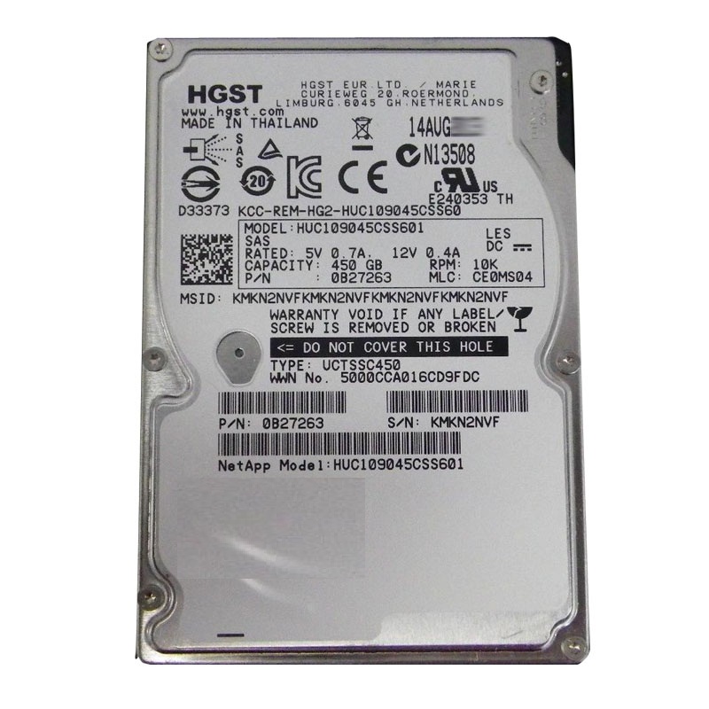 0B27263 Hitachi - 450GB 10K SAS 2.5" Hard Drive