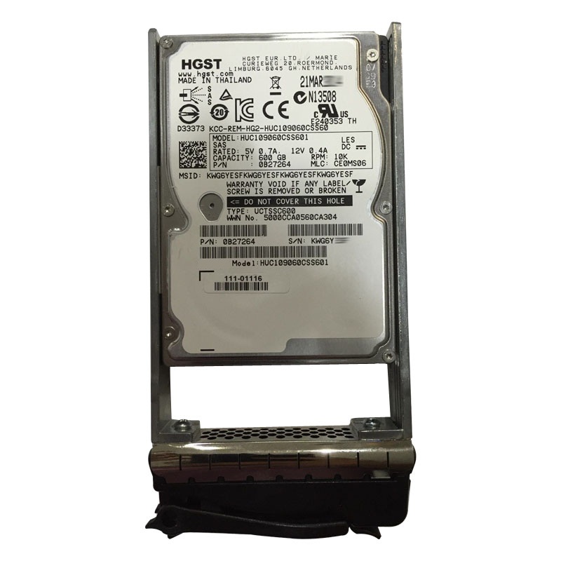Hitachi 0B27264 - 600GB 10K SAS 6.0Gbps 2.5" 64MB Cache Hard Drive