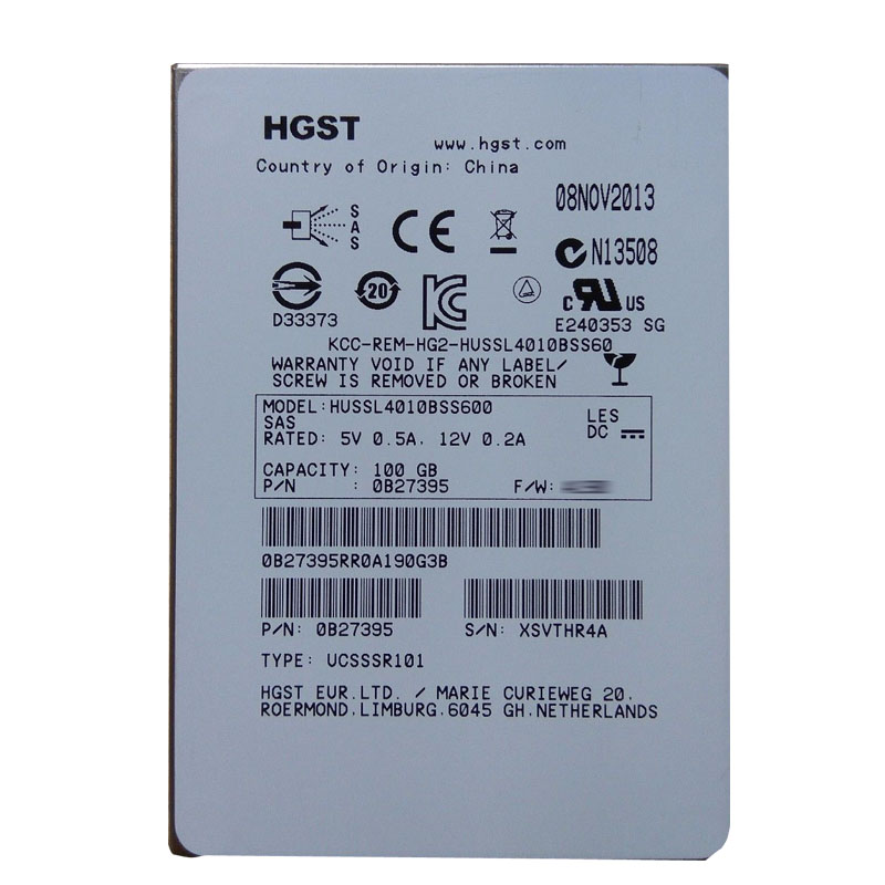 0B27395 Hitachi - 100GB SAS 2.5" Hard Drive