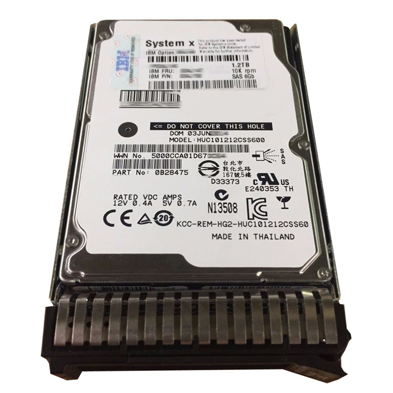 0B28475.jpg IBM 0B28475 - 1.2TB 10K SAS 6.0Gbps 2.5" Hard Drive - Image 1