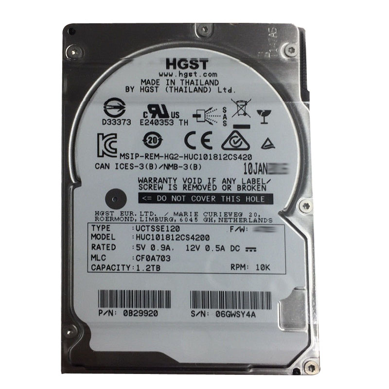 Hitachi 0B29920 - 1.2TB 10K SAS 12.0Gbps 2.5" 128MB Cache Hard Drive