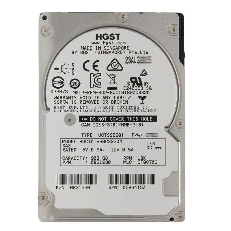 Hitachi 0B31230 - 900GB 10K SAS 12.0Gbps 2.5" 128MB Cache Hard Drive