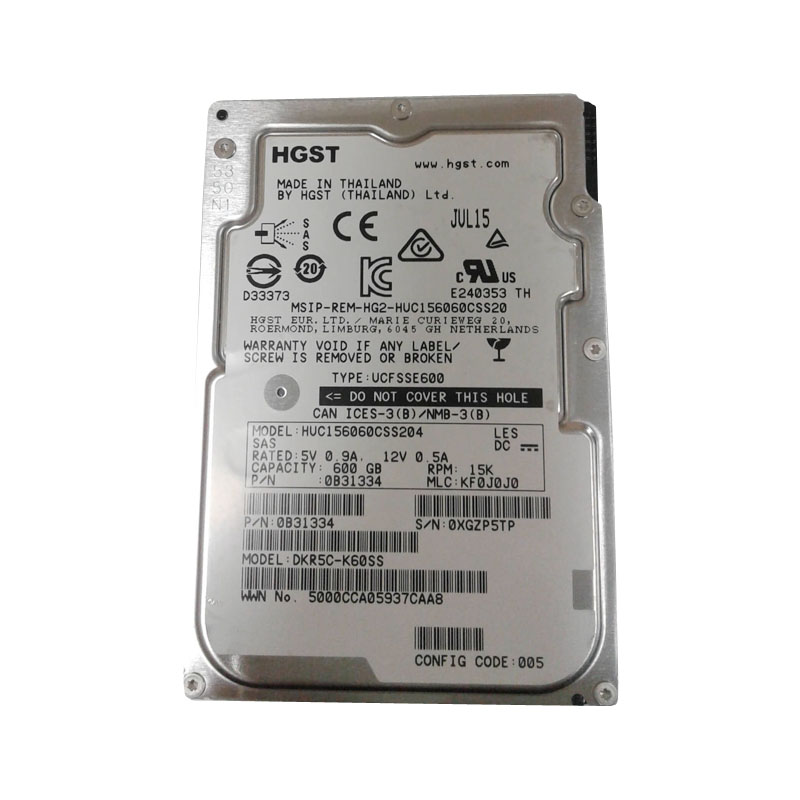 0B31334 Hitachi - 600GB 15K SAS 2.5" Hard Drive