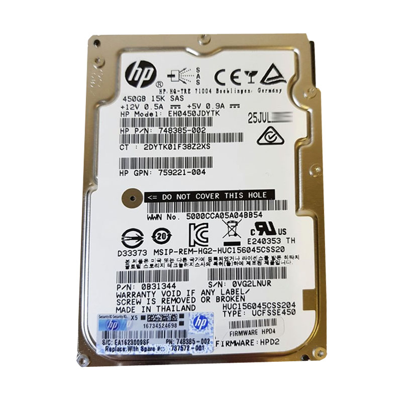 Hitachi 0B31344 - 450GB 15K SAS 12Gbps 2.5" 128MB Hard Drive