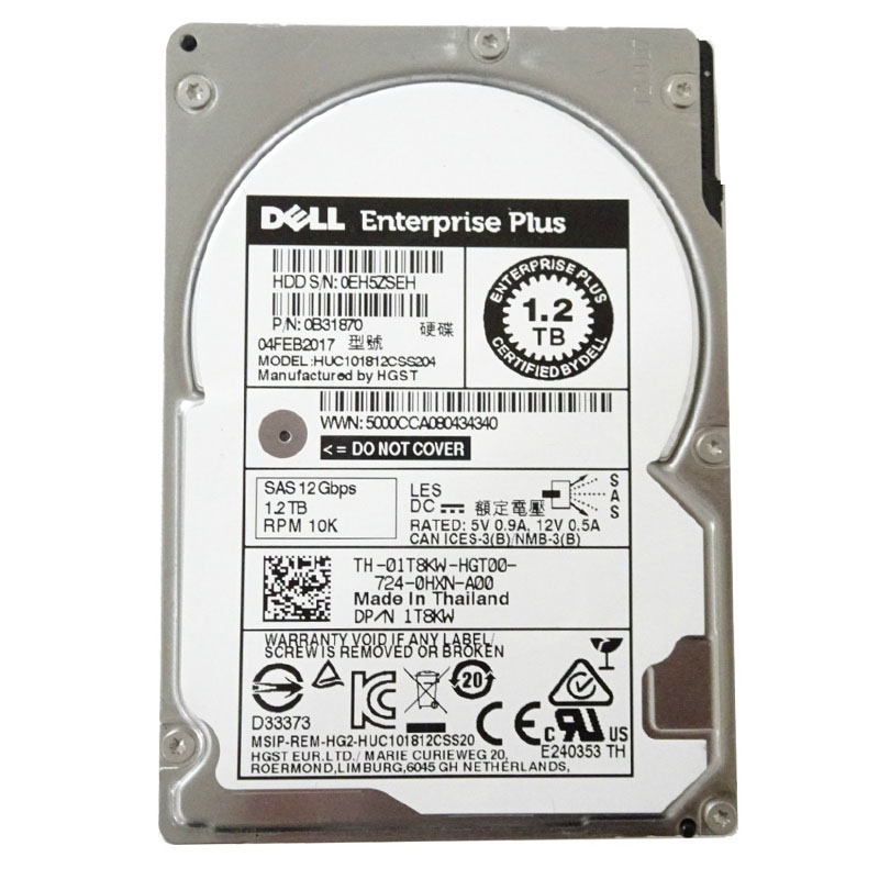 Dell 0B31870 - 1.2TB 10K SAS 2.5" Hard Drive