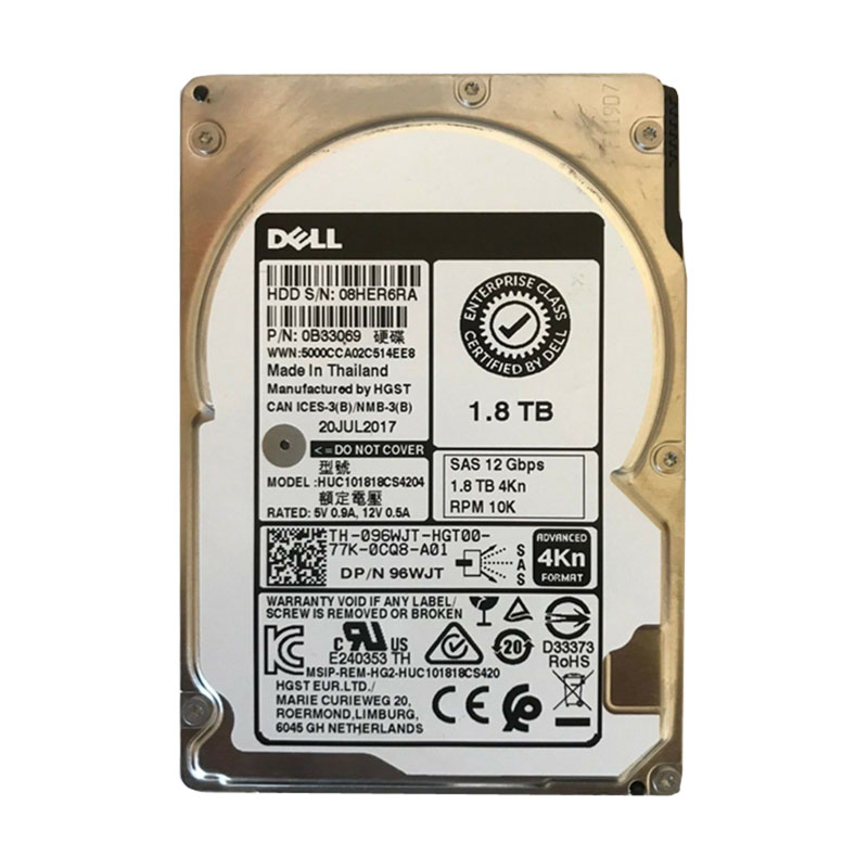 Dell 0B33069 - 1.8TB 10K SAS 2.5" Hard Drive