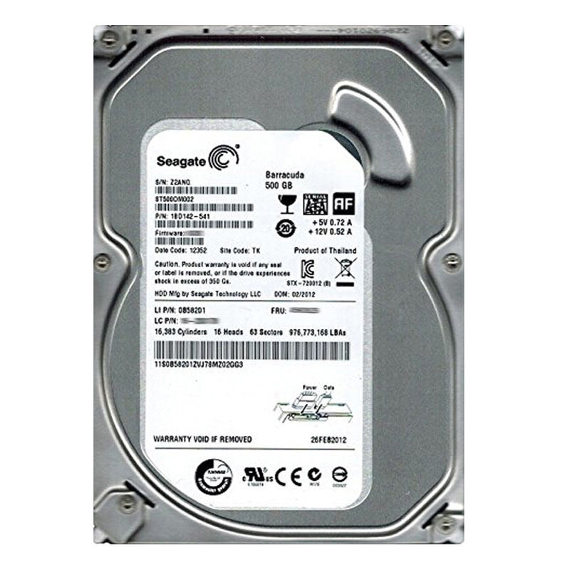 Lenovo 0B58201 - 500GB 7.2K SATA 3.5" Hard Drive