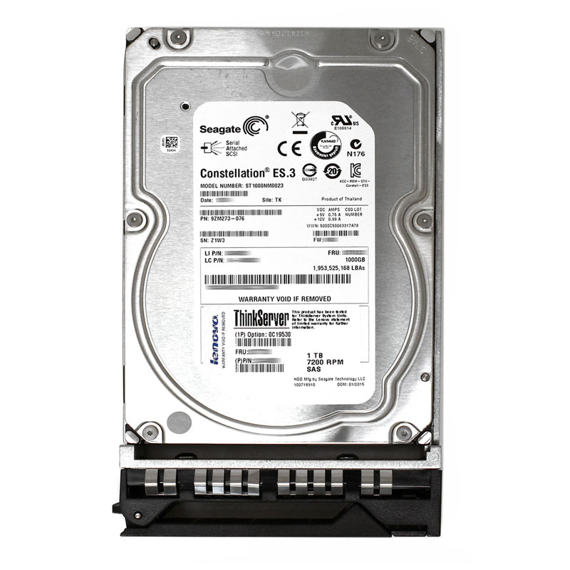 Lenovo 0C19530 - 1TB 7.2K SAS 6.0Gbps 3.5" Hard Drive