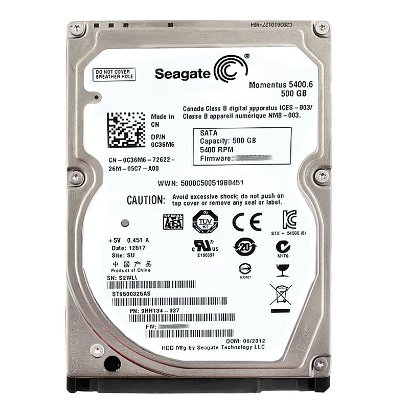 Dell 0C36M6 - 500GB 5.4K SATA 2.5" Hard Drive