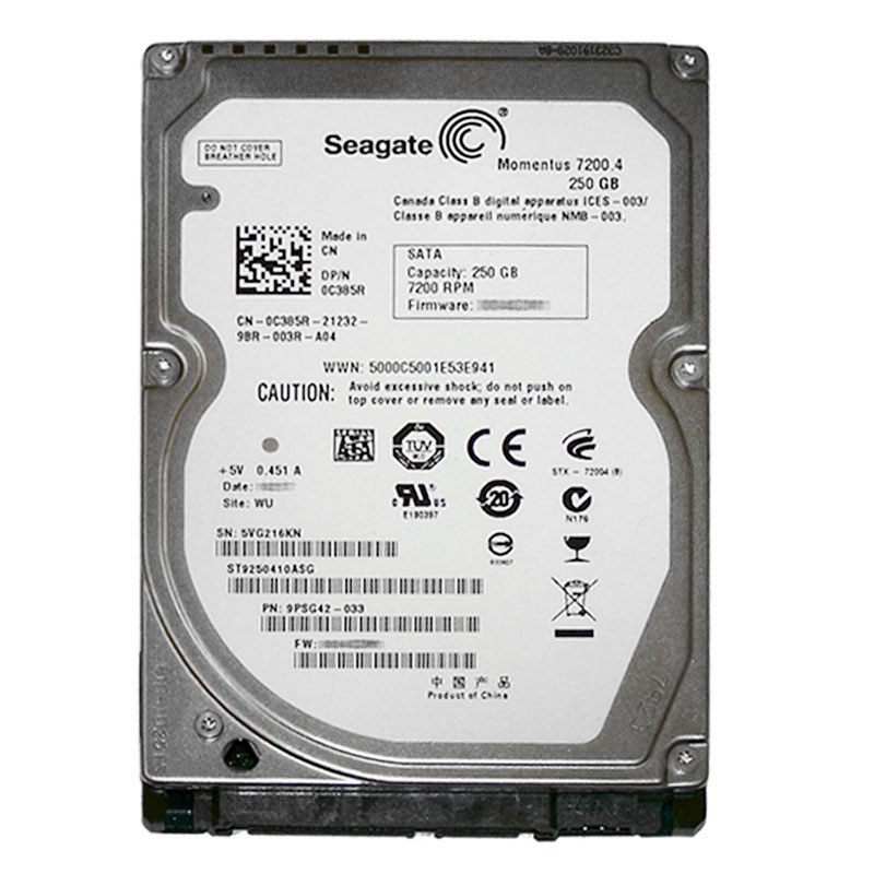 Dell 0C385R - 250GB 7.2K SATA 2.5" 16MB Cache Hard Drive
