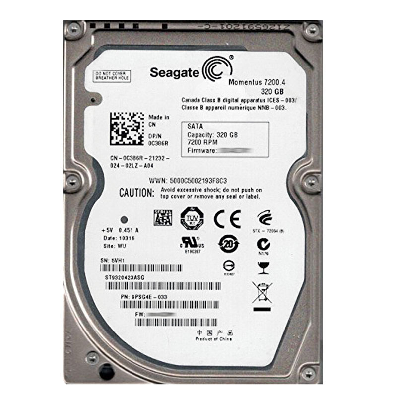 Dell 0C386R - 320GB 7.2K SATA 2.5" Hard Drive